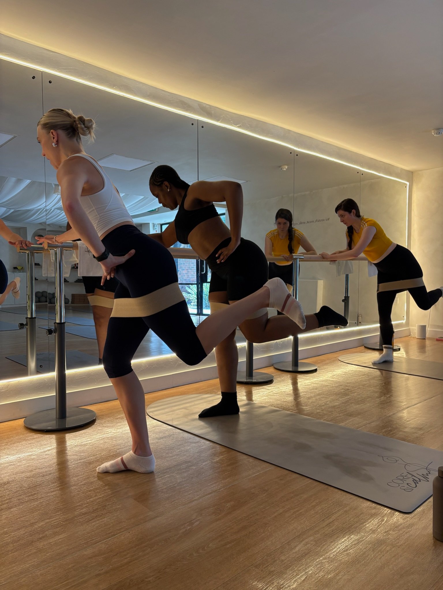 Barre class at Core & Calm studio